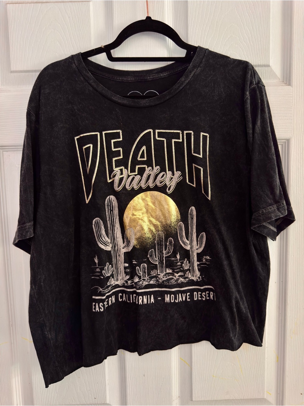 Death Valley Graphic Tee in Black with Gold Accent - XL